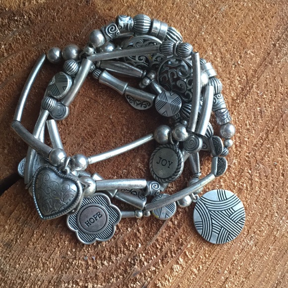 Silvery bracelet, motivational